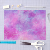 Waterverf ruimte sterrenstelsel Roze Tissuepapier (Craft)