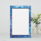 Waterverf ruimtekunst briefpapier (Staand voorkant)