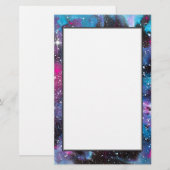 Waterverf ruimtekunst briefpapier (Voorkant / Achterkant)