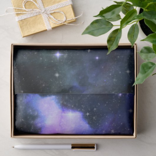 Waterverf Ruimtevaart Galaxy Stars Paars Tissuepapier (Geschenk)