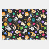 Waterverf ruimtevaarten astronauten Puppies Inpakpapier Vel (Voorkant 3)