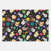 Waterverf ruimtevaarten astronauten Puppies Inpakpapier Vel (Voorkant 2)