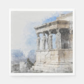 Waterverf ruïnes van Napkins - Oudgrieks Servet (Voorkant)