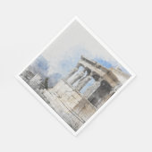 Waterverf ruïnes van Napkins - Oudgrieks Servet (Hoek)