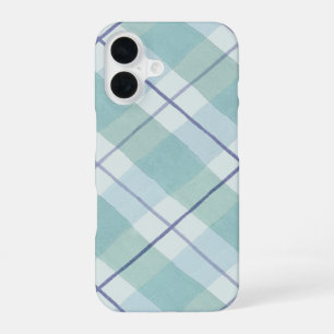 waterverf ruitpatroon iPhone 16 hoesje