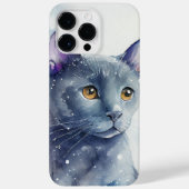 Waterverf RUSSISCHE BLAUWE CAT Case-Mate iPhone Case (Achterkant)