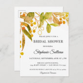 Waterverf Rust Bridal Shower Invitation Briefkaart (Voorkant / Achterkant)