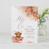 Waterverf Rust Highland Koe IS TURING ONE Kaart (Staand voorkant)