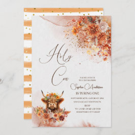 Waterverf Rust Highland Koe IS TURING ONE Kaart