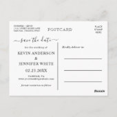 Waterverf RustBoho Green Eucalyptus Save the Date Briefkaart (Achterkant)