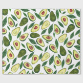 Waterverf Rustic Avocado Pattern Cadeaupapier (Vlak)