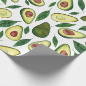 Waterverf Rustic Avocado Pattern Cadeaupapier (Hoek)