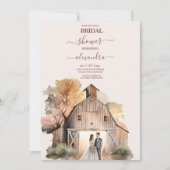 Waterverf Rustic Barn Vrijgezellenfeest Kaart (Voorkant)