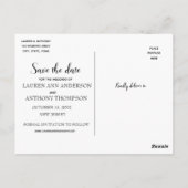 Waterverf Rustic Beach Wedding Save the Date Briefkaart (Achterkant)