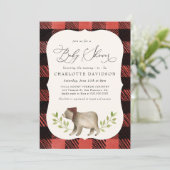 Waterverf Rustic Beer Woodland Boy Baby shower Kaart (Staand voorkant)