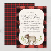 Waterverf Rustic Beer Woodland Boy Baby shower Kaart (Voorkant / Achterkant)