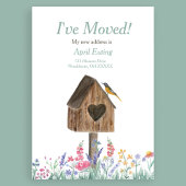 Waterverf Rustic Birdhouse Moving Announding Aankondiging