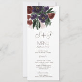Waterverf Rustic Botany Flora Bouquet - Menu (Voorkant)