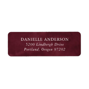 Waterverf Rustic Burgundy   Retouradreslabels Etiket