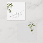 Waterverf Rustic Eucalyptus Greenery Hartelijk dan Notitiekaartje (Voorkant / Achterkant)