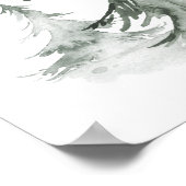 Waterverf Rustic Fir Trees Forest Winter Poster (Hoek)