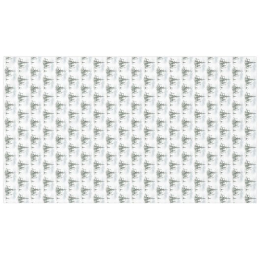 Waterverf Rustic Fir Trees Forest Winter Tafelkleed (Voorkant (Horizontaal))