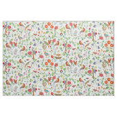 Waterverf Rustic Floral Garland Folk Art Pattern Stof (Yard (91,4 cm))