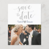 Waterverf Rustic Floral Wedding Save the Date F Flyer (Voorkant)