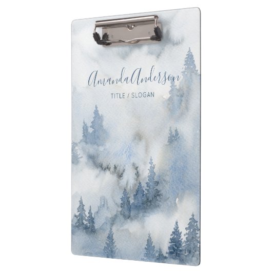 Waterverf Rustic Forest Persoonlijke benaming Klembord (Links)