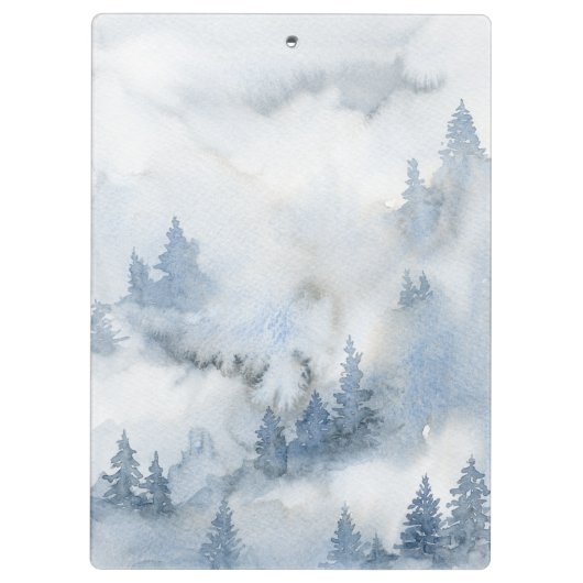 Waterverf Rustic Forest Persoonlijke benaming Klembord (Achterkant)