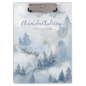 Waterverf Rustic Forest Persoonlijke benaming Klembord (Voorkant)