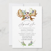 Waterverf Rustic Forest Sip en See Party Kaart (Voorkant)