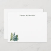 Waterverf Rustic Forest Stationery Note Kaart Notitiekaartje (Voorkant / Achterkant)