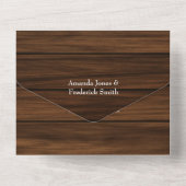 Waterverf Rustic Forest Wedding All In One Uitnodiging (Achterkant)