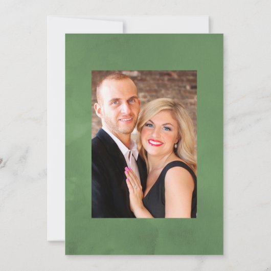 Waterverf Rustic Forest Wedding Foto Save The Date (Achterkant)