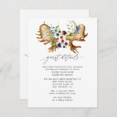 Waterverf Rustic Forest Wedding Informatiekaartje (Voorkant / Achterkant)
