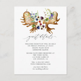 Waterverf Rustic Forest Wedding Informatiekaartje