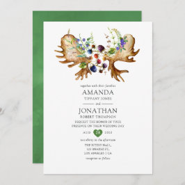Waterverf Rustic Forest Wedding Kaart