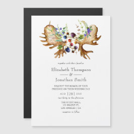 Waterverf Rustic Forest Wedding Magnetische Uitnodiging