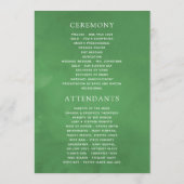Waterverf Rustic Forest Wedding Programmakaart (Achterkant)