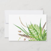 Waterverf Rustic Forest Wedding RSVP Kaartje (Achterkant)