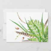 Waterverf Rustic Forest Wedding Save The Date (Achterkant)