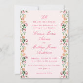 Waterverf Rustic Garden Boho Chic Wedding Kaart (Voorkant)