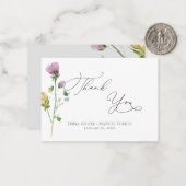 Waterverf Rustic Garden Rozen Hartelijk dank Notitiekaartje (Voorkant / Achterkant in situ)