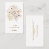  Waterverf Rustic geperste bloemen Gardener Visitekaartje (Voorkant / Achterkant)