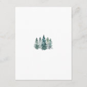 Waterverf Rustic Green Pine Trees Informatiekaartje (Achterkant)