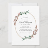 Waterverf Rustic Greenery Winter Vrijgezellenfeest Kaart (Voorkant)