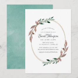 Waterverf Rustic Greenery Winter Vrijgezellenfeest Kaart