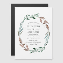 Waterverf Rustic Greenery Winter Wedding