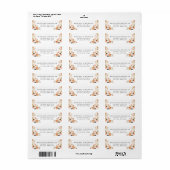 Waterverf Rustic Herfst Floral Return Address Etiket (Full Sheet)